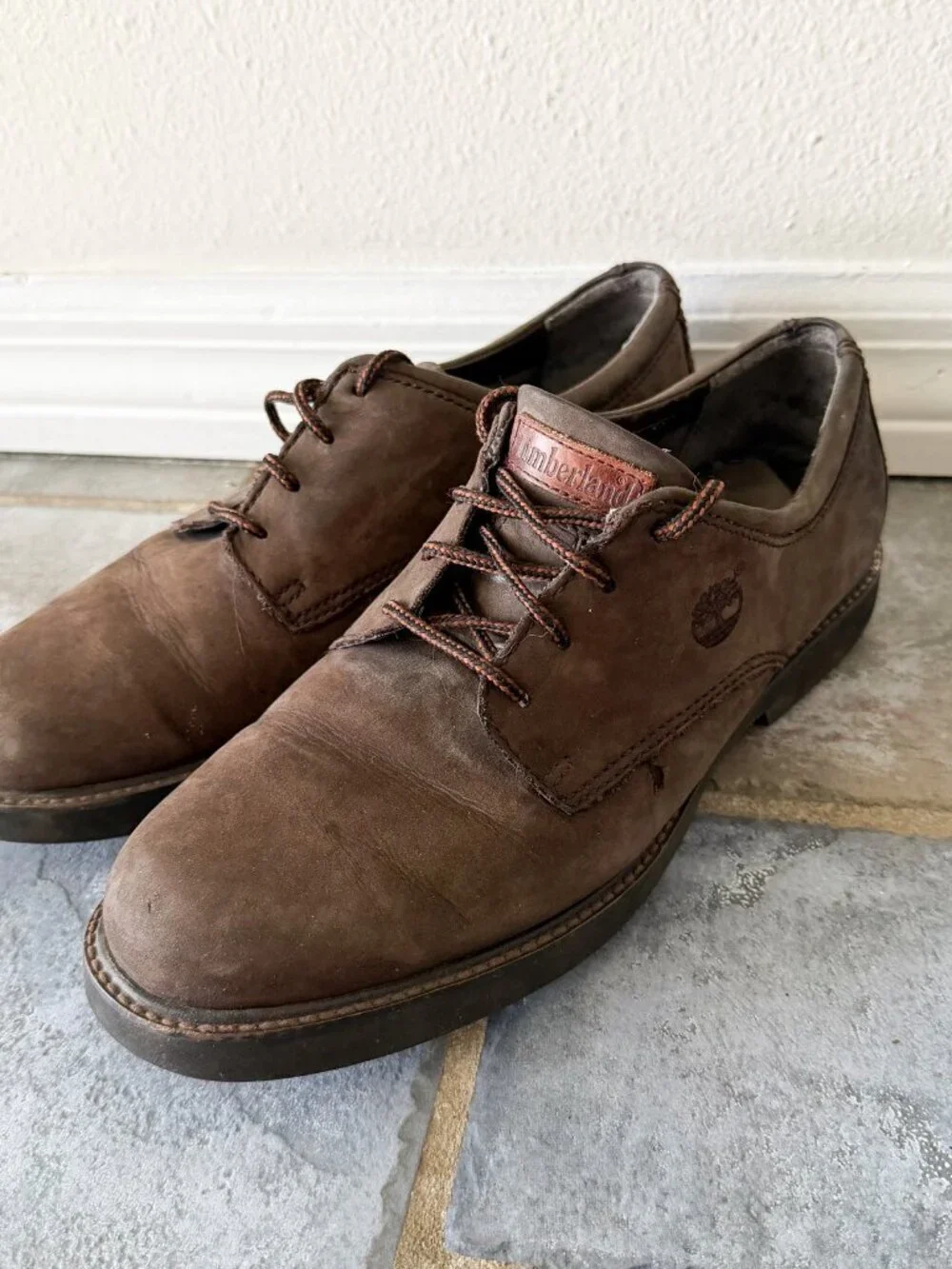 Timberland Men’s Size 10 Brown Leather Oxford Casual Shoes Lace Up